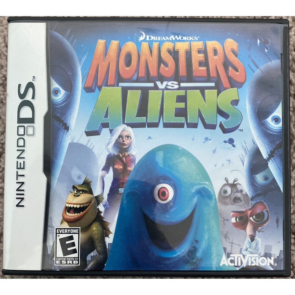 MONSTERS VS ALIENS kids game complete in case w/ manual - Nintendo DS or‎ 3DS